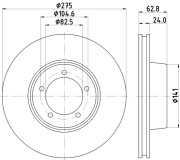 MDC446 Brzdový kotouč MINTEX