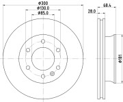 MDC1771 Brzdový kotouč MINTEX