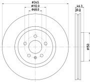 MDC2256 Brzdový kotouč MINTEX