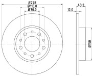 MDC1741 Brzdový kotouč MINTEX