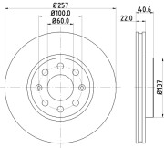 MDC1735C Brzdový kotouč MINTEX