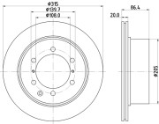 MDC2300 Brzdový kotouč MINTEX