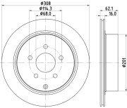 MDC1820 Brzdový kotouč MINTEX