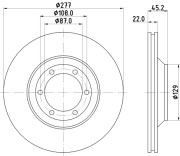 MDC1214 Brzdový kotouč MINTEX