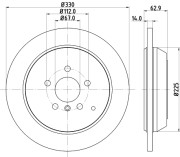 MDC2066 Brzdový kotouč MINTEX