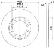 MDC1811 Brzdový kotouč MINTEX