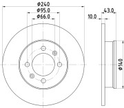 MDC1077 Brzdový kotouč MINTEX