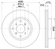 MDC1254 Brzdový kotouč MINTEX