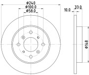 MDC1297 Brzdový kotouč MINTEX