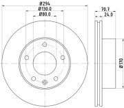 MDC1761 Brzdový kotouč MINTEX