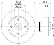 MDC1762 Brzdový kotouč MINTEX