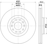 MDC2282 Brzdový kotouč MINTEX