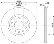 MDC1821 Brzdový kotouč MINTEX