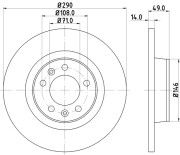 MDC1836 Brzdový kotouč MINTEX