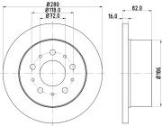 MDC1816 Brzdový kotouč MINTEX