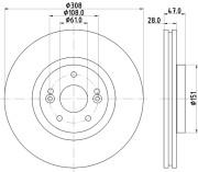 MDC1774 Brzdový kotouč MINTEX