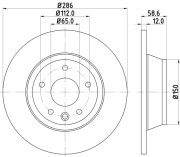 MDC2292 Brzdový kotouč MINTEX