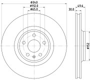 MDC2546 Brzdový kotouč MINTEX