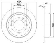 MDC1823 Brzdový kotouč MINTEX