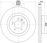 MDC1825 Brzdový kotouč MINTEX