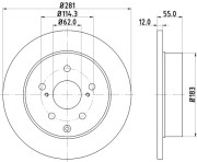 MDC1826 Brzdový kotouč MINTEX