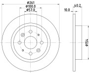 MDC1827 Brzdový kotouč MINTEX