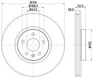 MDC1828 Brzdový kotouč MINTEX