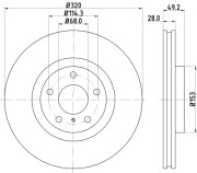 MDC1829 Brzdový kotouč MINTEX