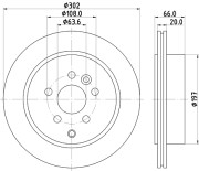 MDC1831 Brzdový kotouč MINTEX