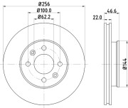 MDC1839 Brzdový kotouč MINTEX