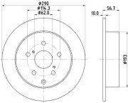 MDC1840 Brzdový kotouč MINTEX