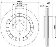 MDC1841 Brzdový kotouč MINTEX