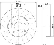 MDC2214 Brzdový kotouč MINTEX