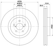 MDC1581 Brzdový kotouč MINTEX