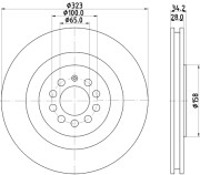 MDC1851 Brzdový kotouč MINTEX