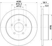 MDC1335 Brzdový kotouč MINTEX