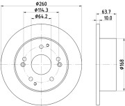 MDC1517 Brzdový kotouč MINTEX