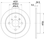 MDC1191 Brzdový kotouč MINTEX