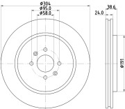 MDC1651 Brzdový kotouč MINTEX