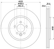 MDC1682 Brzdový kotouč MINTEX