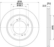 MDC1591 Brzdový kotouč MINTEX