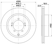 MDC1574 Brzdový kotouč MINTEX