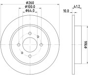 MDC953 Brzdový kotouč MINTEX