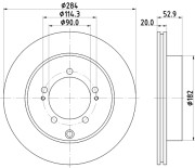 MDC958 Brzdový kotouč MINTEX