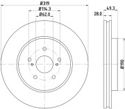 MDC1856 Brzdový kotouč MINTEX