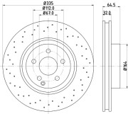 MDC1862 Brzdový kotouč MINTEX