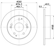 MDC1864 Brzdový kotouč MINTEX