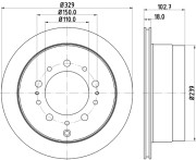 MDC1871 Brzdový kotouč MINTEX