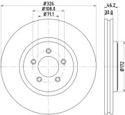 MDC1879 Brzdový kotouč MINTEX