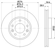 MDC2776C Brzdový kotouč MINTEX